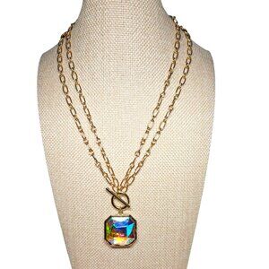 New Convertible Double Strand Chameleon Pendant Necklace